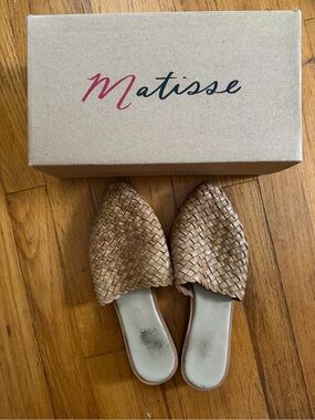 Matisse Woven Slip-On Flats in Tan